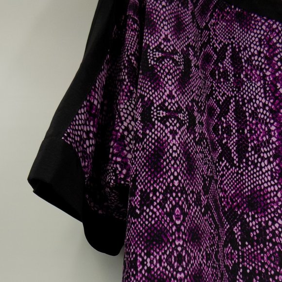 Dana Buchman Purple Snakeskin Print Nouveau Safari Top Size XL NWT - Picture 6 of 10